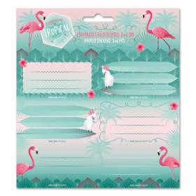 Ars Una Pink flamingo csomagolt füzetcímke (3*6 db)