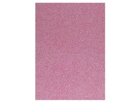 Spirit: Csillámos dekorációs habszivacs lap rózsaszín színben A/4 1db