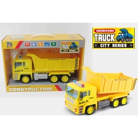Billencses teherautó modell sárga színben 27cm-es