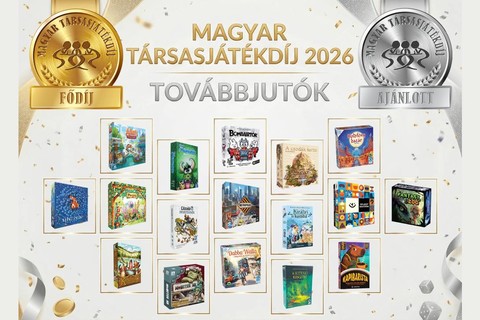 Magyar Társasjátékdíj 2026 – megvannak a második forduló játékai!