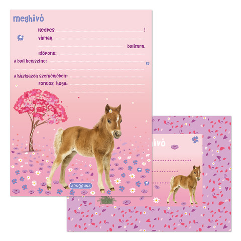 Ars Una Cute Animals-Horse partimeghívó borítékkal