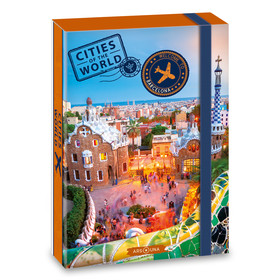 Ars Una Cities-Barcelona A/5 füzetbox (narancssárga szélű)