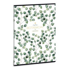Ars Una Botanic Leaf A/4 extra kapcsos füzet-négyzethálós