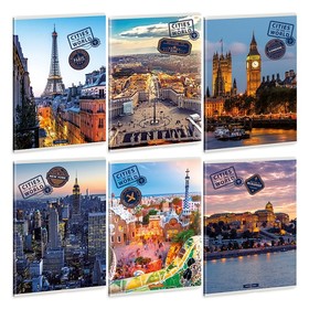 Ars Una Cities of the World A/4 extra kapcsos füzet-négyzethálós