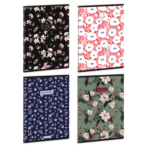 Ars Una Navy-Flowery-mix A/5 extra kapcsos füzet-ponthálós