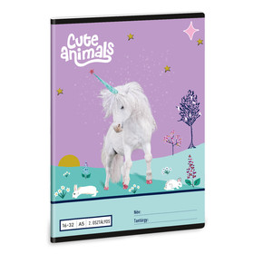 Ars Una Cute Animals - Unicorn A/5 2. oszt. füzet 16-32