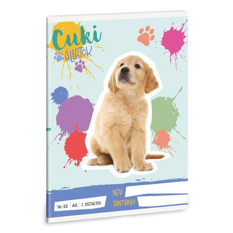 Ars Una Cuki Állatok - Golden retriever A/5 2. osz. füzet 16-32