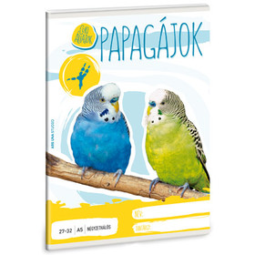 Ars Una Cuki Állatok - Papagáj - A/5 négyzethálós füzet 2732