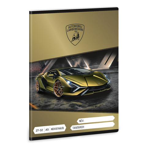 Lamborghini A/5 négyzethálós füzet 27-32