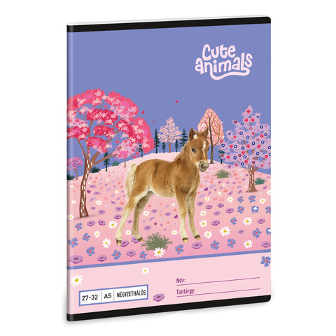 Ars Una Cute Animals-Horse A/5 négyzethálós füzet 27-32