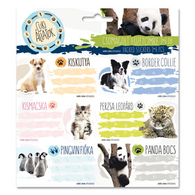 Ars Una Cuki állatok csomagolt füzetcímke (3*6 db)