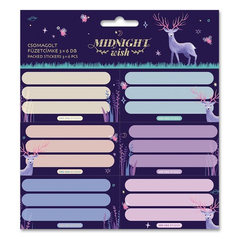 Ars Una Midnight Wish csomagolt füzetcímke (3x6 db)