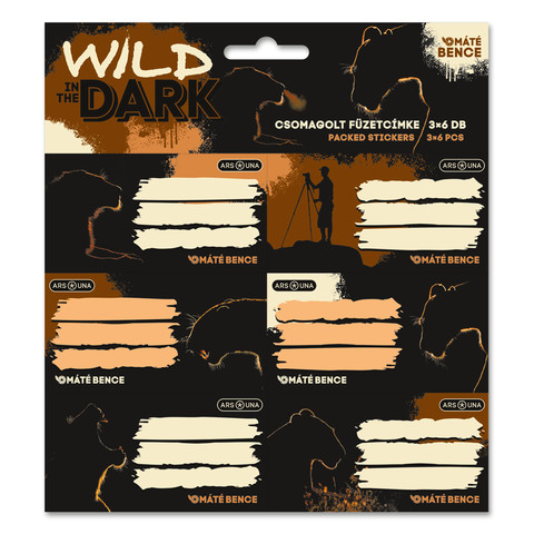 Ars Una Wild in the dark csomagolt füzetcímke (3x6 db)