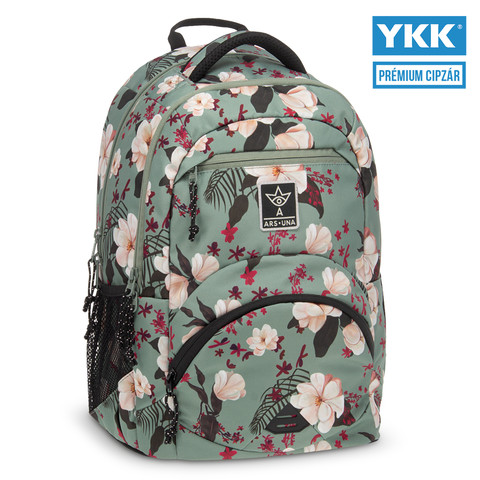 Ars Una Flowery green ergonomikus hátizsák 27 L
