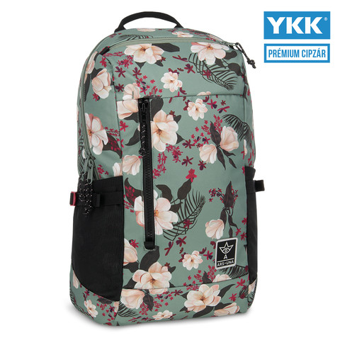 Ars Una Flowery green hátizsák AU-17