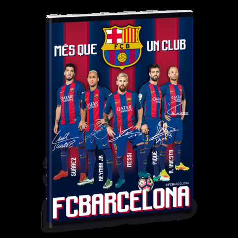 FC Barcelona A/5 extra kapcsos füzet-négyzethálós