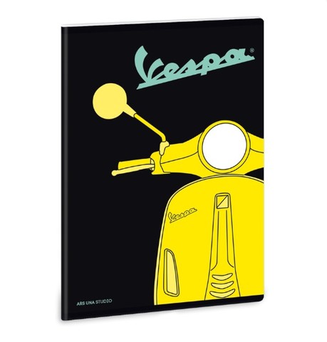 Vespa Yellow A/5 extra kapcsos füzet-négyzethálós