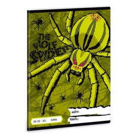 Ars Una The Wolf Spider pókos A/5 sima füzet 2032