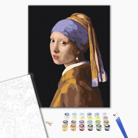 Lány gyöngy fülbevalóval - Jan Vermeer számfestő