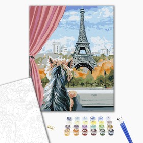 Párizs az ablakból számfestő