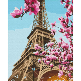 Sakura Párizsban - számfestő