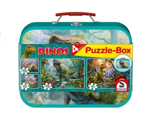 Dinosaurs, Puzzle Box, 2x60, 2x100 db