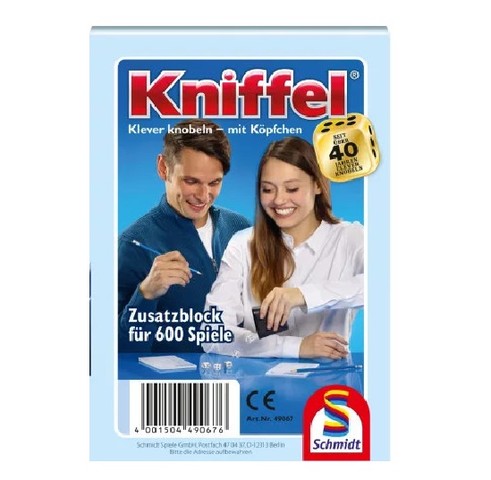 Kniffel pads for 600 games, 30 db in display (49067) Társasjáték