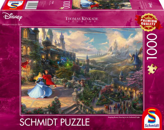 Disney, Csipkerózsika - Tánc a bűvös fények alatt, Kinkade, 1000 db , Kirakó (57369) 