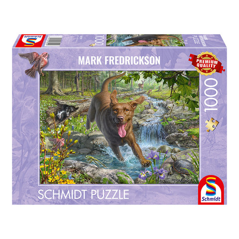 Hundeliebe, Frühlingsspaziergang mit Labrador (58559)