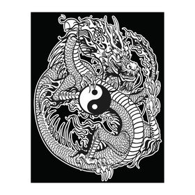Colorvelvet Kép 47*35 méret + Filctoll Sárkány Ying Yang
