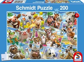 Állat szelfik puzzle, 200 db-os