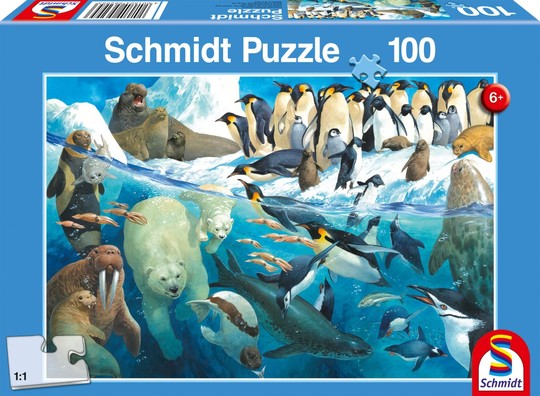 A sarkvédék állatai puzzle, 100 db
