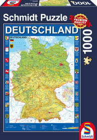 Map of Germany, 1000 db
