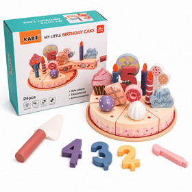Fa játék szülinapi torta, rózsaszín (Kabi)