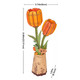 Rowood 3D fa puzzle virág - Tulipán (narancs)