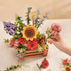 Rowood 3D fa puzzle - Virágcsokor faládában