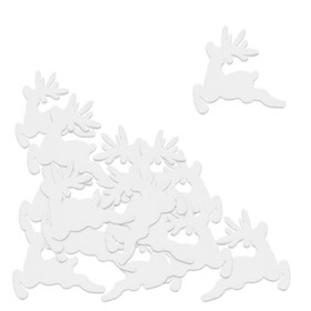Dekorációs figura (18db-os, fehér, kicsi szarvas)