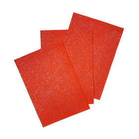 Színes glitteres barkácsfilc lapok (10 db-os, A4 méretű, narancssárga)