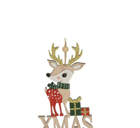 Karácsonyi dekorációs figura (balra néző rénszarvas XMAS felirattal)