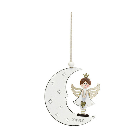 Karácsonyi dekoráció (angyal csillagos Holddal)