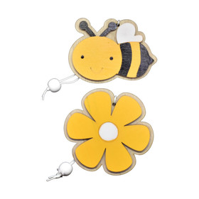 Tavaszi dekoráció 2 db-os (méhecske sárga virággal)