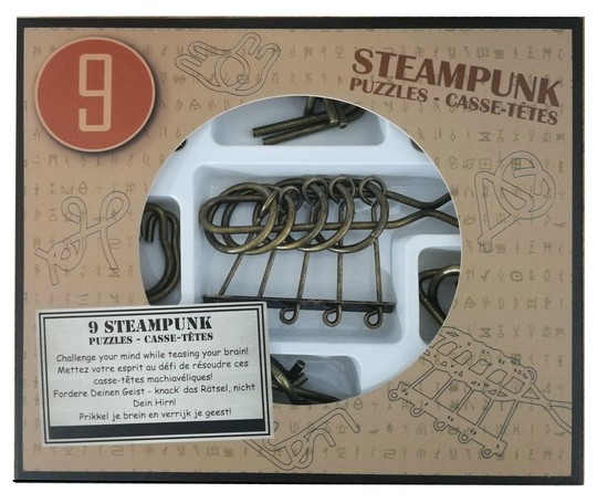 Steampunk Puzzle Set (9) - Barna