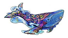 Fa puzzle – Bálna (FSC-wood)