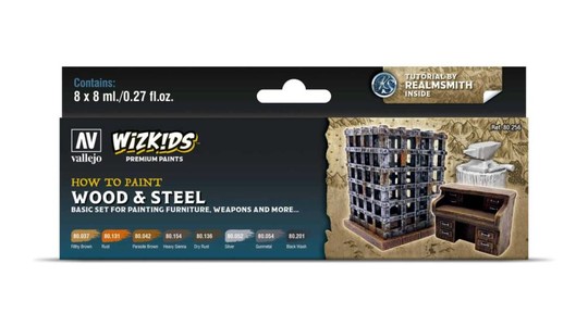 Wizkids Premium set by Vallejo: Wood & Steel festékszett
