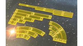Star Wars X-Wing acrylic template set, sárga (Scums)