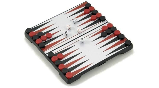 Backgammon, 16x16 cm-es, hordozható - 600502