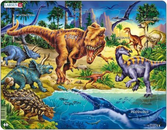 Larsen maxi puzzle 57 db-os Krétakori dinoszauruszok NB3