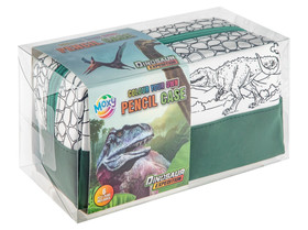 Moxy dinoszauruszos kiszínezhető tolltartó 6 db filctollal Grafix