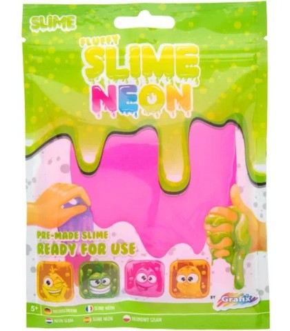 Neon színű puha slime, Rózsaszín Grafix