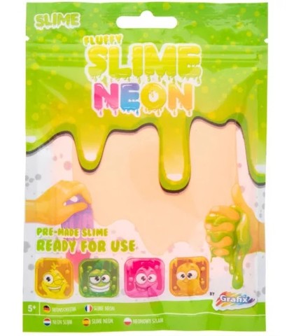 Neon színű puha slime, Narancssárga Grafix